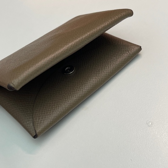 Hermes Calvi card holder in etoupe gray women leather wallet with box - Picture 14 of 16